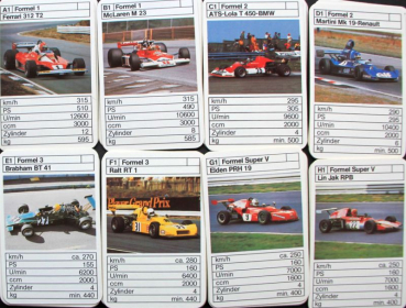 Preview: Schmid Spiele "Rennwagen" 1974 Kartenspiel (10981)