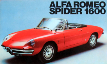 Alfa Romeo 1600 Spider Modellprogramm 1968 Automobilprospekt (10996)