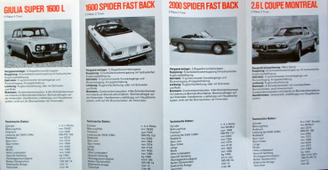 Preview: Alfa Romeo Modellprogramm 1976 Automobilprospekt (10998)