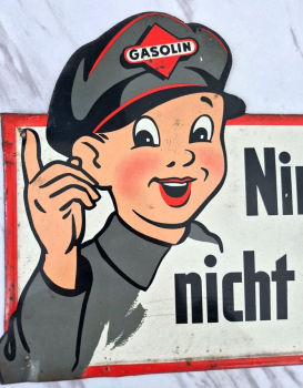 Preview: Gasolin Tinsign 1958 "Nimm Dir Zeit und nicht das Leben" Gasolin-Advertising  (3954)