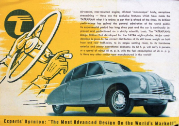 Preview: Tatra Tatraplan Modellprogramm 1951 Automobilprospekt (11015)