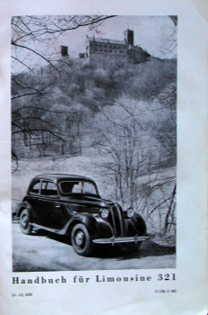 Preview: BMW Eisenach 321 Limousine 6 Zylinder 1947 Betriebsanleitung (11011)