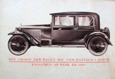 Preview: DKW 4=8 Modellprogramm 1933 "Der neue DKW Wagen" Automobilprospekt (11038)