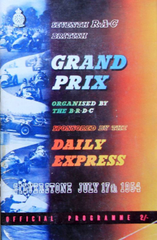 RAC "Silverstone Grand Prix" Silverstone July 1954 Rennprogramm (11150)