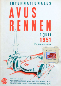 AvD "Internationales Avus Rennen" Berlin Juli 1951 Rennprogramm (9172)