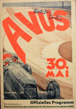 ONS "Avus-Rennen" Berlin May 1937 Racingprogram (1572)
