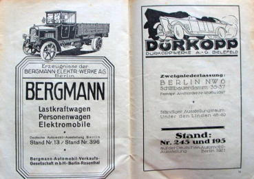 Preview: "Automobil-Rennen AVUS" Berlin September 1921 Racingprogram (11147)