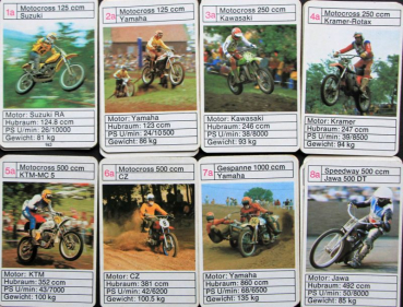 Preview: Berliner Spielkarten "Motorcross" 1978 Kartenspiel (11189)