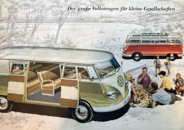 Volkswagen T1 Transporter Modellprogramm 1959 Automobilprospekt (11201)