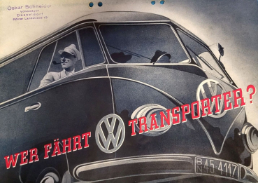 Volkswagen T1 Transporter Modellprogramm 1952 "Wer fährt Transporter" Automobilprospekt (11226)