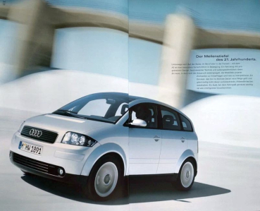Preview: Audi A 2 Modellprogramm 2003 Automobilprospekt-Mappe (11208)