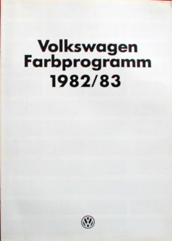 Volkswagen Farbprogramm 1982 Automobilprospekt (11211)