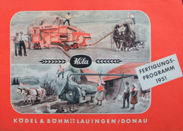 Ködel & Böhm Fertigungsprogramm 1951 Landmaschinen-Prospekt (11223)