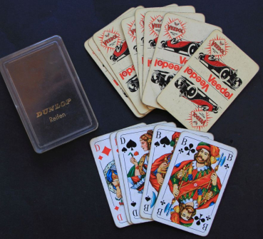 Veedol Motorenoel Skatspiel 1928 mit Original Dunlop-Box (11235)