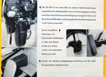 Preview: Messerschmitt KR 200 Modellprogramm 1953 Automobilprospekt (11239)