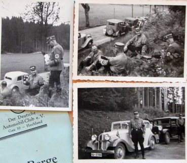Preview: DDAC Anmeldunterlagen Zuverlässigkeitsfahrt Bayern 1934 mit NSKK Originalfotos (11242)