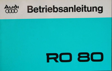 NSU RO 80 Betriebsanleitung 1977 (11255)