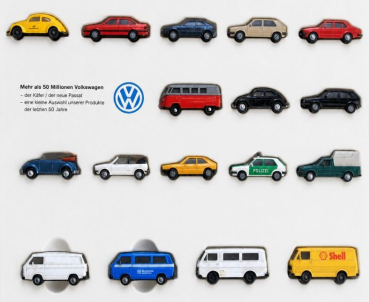 Wiking Volkswagen "Mehr als 50 Millionen" Modellsatz mit 17 Fahrzeugen in Originalbox (11262)