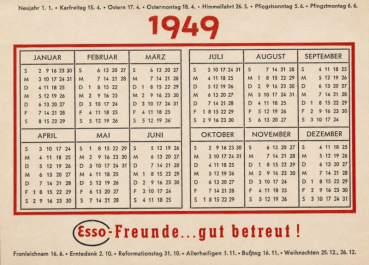Preview: Esso Jahreskalender Reuters 1949 kartoniert (11293)