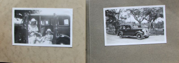 Fotoalbum mit 31 Automobilfotos 1930 kartoniert (11290)