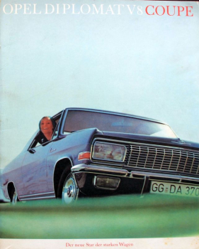 Opel Diplomat V8 Coupe Modellprogramm 1966 Automobilprospekt (11301)