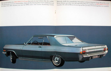 Preview: Opel Diplomat V8 Coupe Modellprogramm 1966 Automobilprospekt (11301)