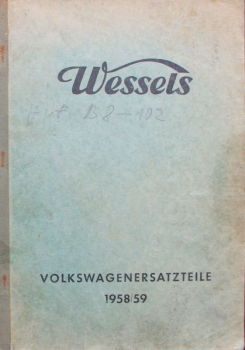 Volkswagen Wessels Ersatzteile-Katalog 1958 (11298)