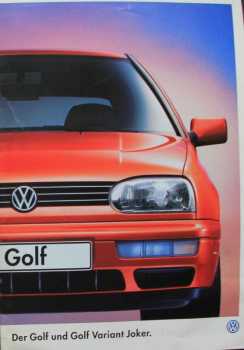 Volkswagen Golf Variant Joker Modellprogramm 1997 Automobilprospekt (11314)