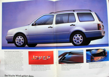 Preview: Volkswagen Golf Variant Joker Modellprogramm 1997 Automobilprospekt (11314)