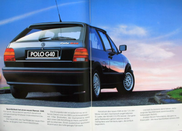 Preview: Volkswagen Polo G 40 Modellprogramm 1991 Automobilprospekt (11312)