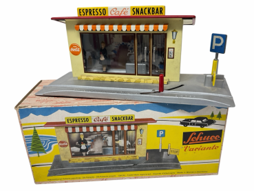 Schuco Varianto Espresso Cafe Snackbar 1958 Kunststoffmodell mit Originalkarton (4970)