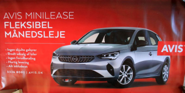 Opel Corsa F "Avis Minilease" Werbeplakat 2019 (11338)
