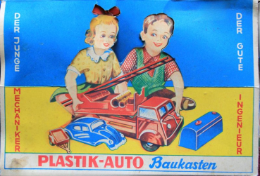 BELCO Bellmann Volkswagen Käfer "Plastik-Auto Baukasten" 1954 mit Karton und Zubehör (11419)