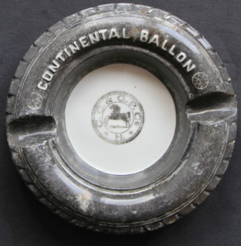 Continental Ballon Reifen Aschenbecher 1930 Porzellan (11409)