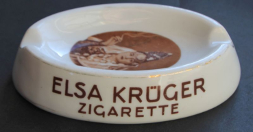 Preview: Jasmatzi Zigaretten "Elsa Krüger Zigaretten" Meissner Porzellan-Aschenbecher 1925 (11437)