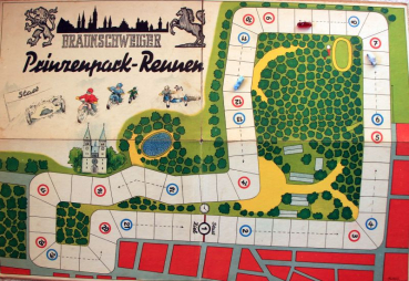Preview: Reinhardt Braunschweiger Prinzenpark-Rennen Rennsport-Brettspiel in Originalkarton (11432)