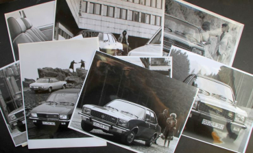 Opel Rekord Modellprogramm 1972 acht original Werksfotos (11450)
