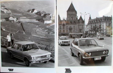 Preview: Fiat Modellprogramm 1972 fünf original Werksfotos (11447)