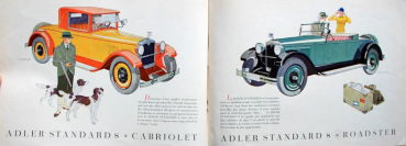 Preview: Adler Standard 8 Modellprogramm 1928 Automobilprospekt (11484)