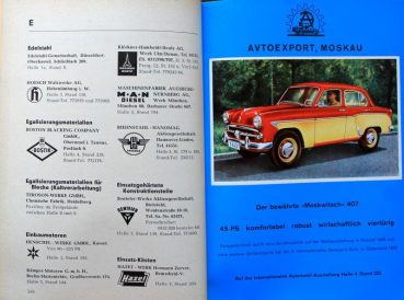 Preview: "Internationale Automobilausstellung" 1959 Automobil-Ausstellungskatalog Frankfurt (11491)