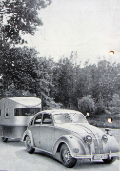 Preview: Sportberger Volkswagen KdF Wohnanhänger "Karawane" 1941 Wohnwagen-Prospekt (11494)