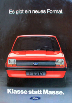 Ford Fiesta Modellprogramm 1976 "Klasse statt Masse" Automobilprospekt (11512)