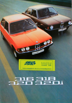 BMW 316 - 320i Modellprogramm 1975 Automobilprospekt (11508)