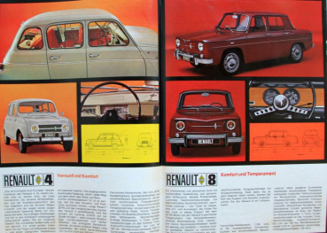 Preview: Renault Modellprogramm 1969 - 1971 drei Automobilprospekte (11504)