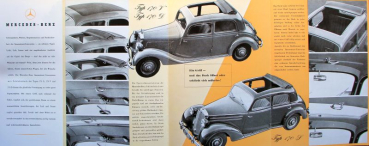 Preview: Mercedes-Benz 170 V Modellprogramm 1951 "mit Schiebedach" Automobilprospekt (11527)