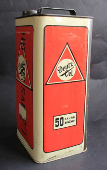 Preview: Deutz Oel Blechkanister 5 Liter "50 Jahre bewährt" 1950 (11541)