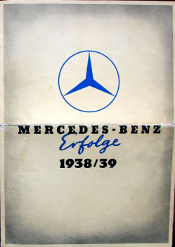 Mercedes-Benz Erfolge 1938/39 Motorsportprospekt (11549)