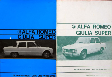 Alfa Romeo Giulia Super 1971 Betriebsanleitung (11548)