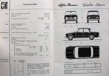 Preview: Alfa Romeo Giulia Super 1971 Betriebsanleitung (11548)
