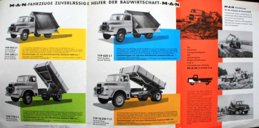 Preview: MAN Lastwagen Bauwirtschaft Modellprogramm 1959 Lastwagen-Prospekt (11607)